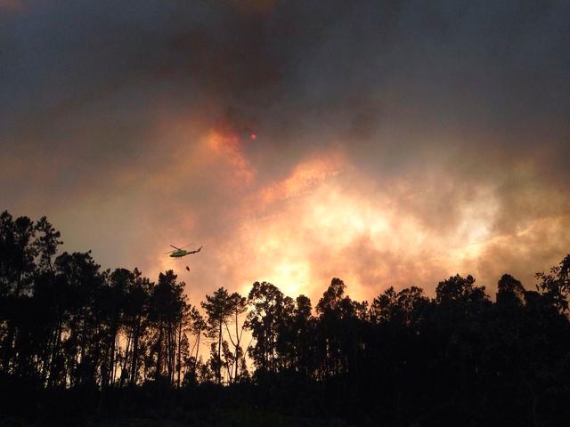 Contaminación atmosférica provocada por los incendios forestales